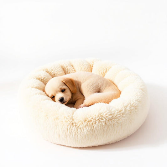 Calming donut pet bed